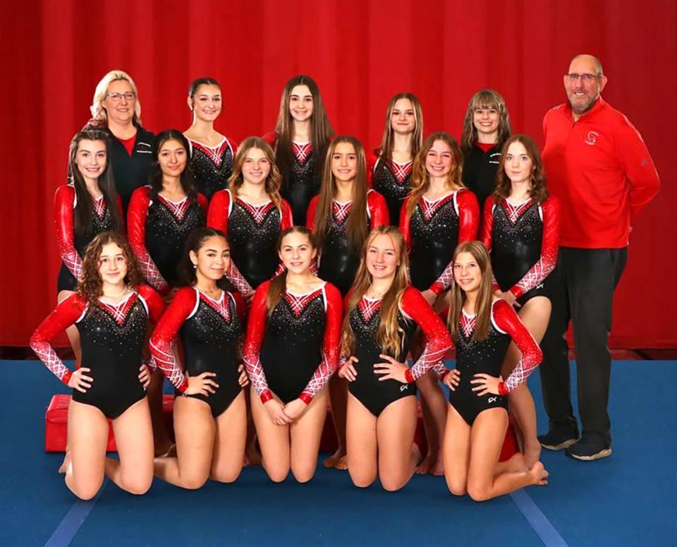 The Coldwater Cardinal gymnastics team dropped a tough home battle with Saline on Senior Night