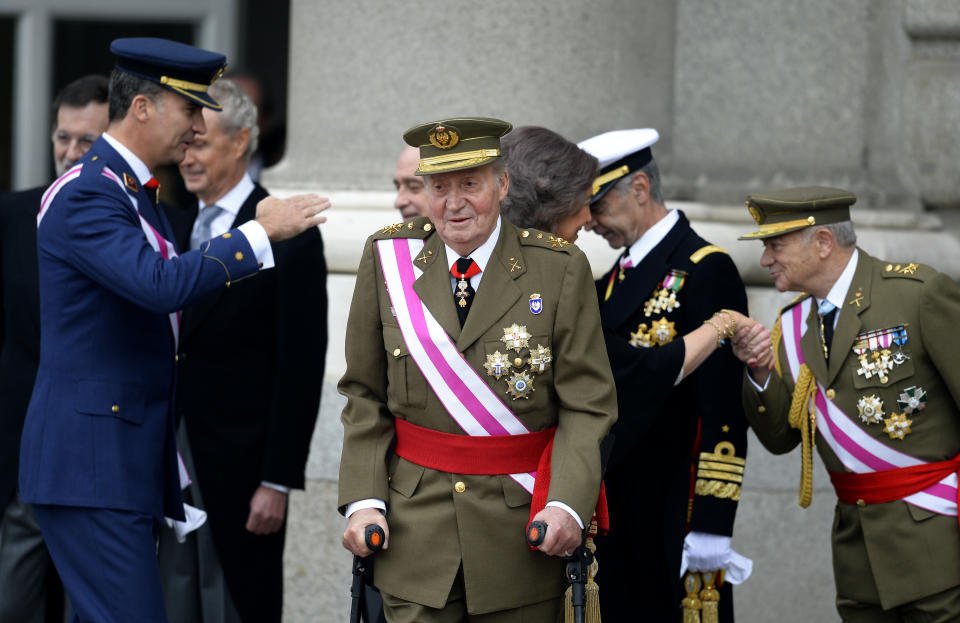 Juan Carlos I durante la celebración de la Pascua Militar de 2014. (Foto: Gerard Julien / AFP / Getty Images).