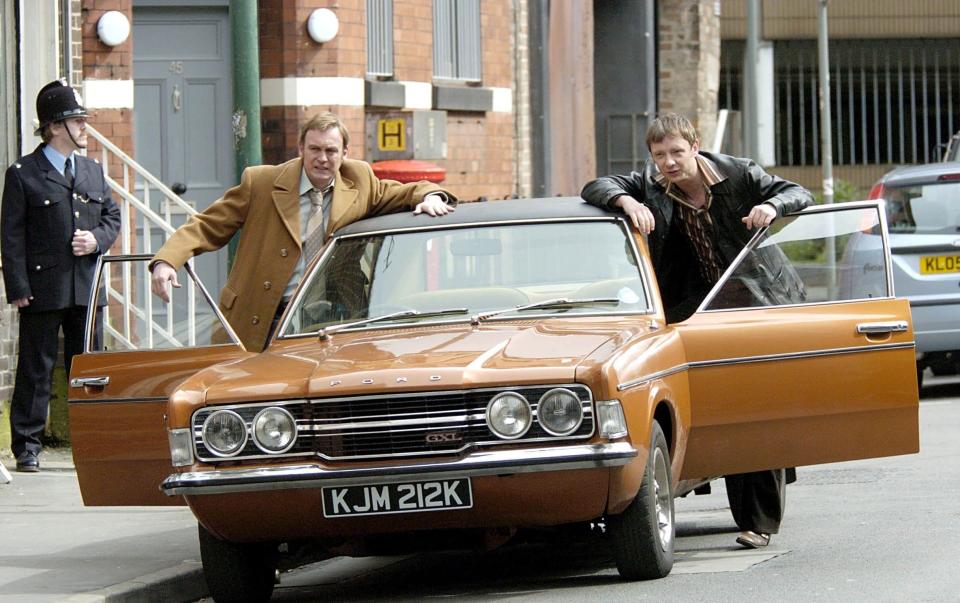 Philip Glenister and John Simm in Life on Mars - Rex Features/Mark Campbell