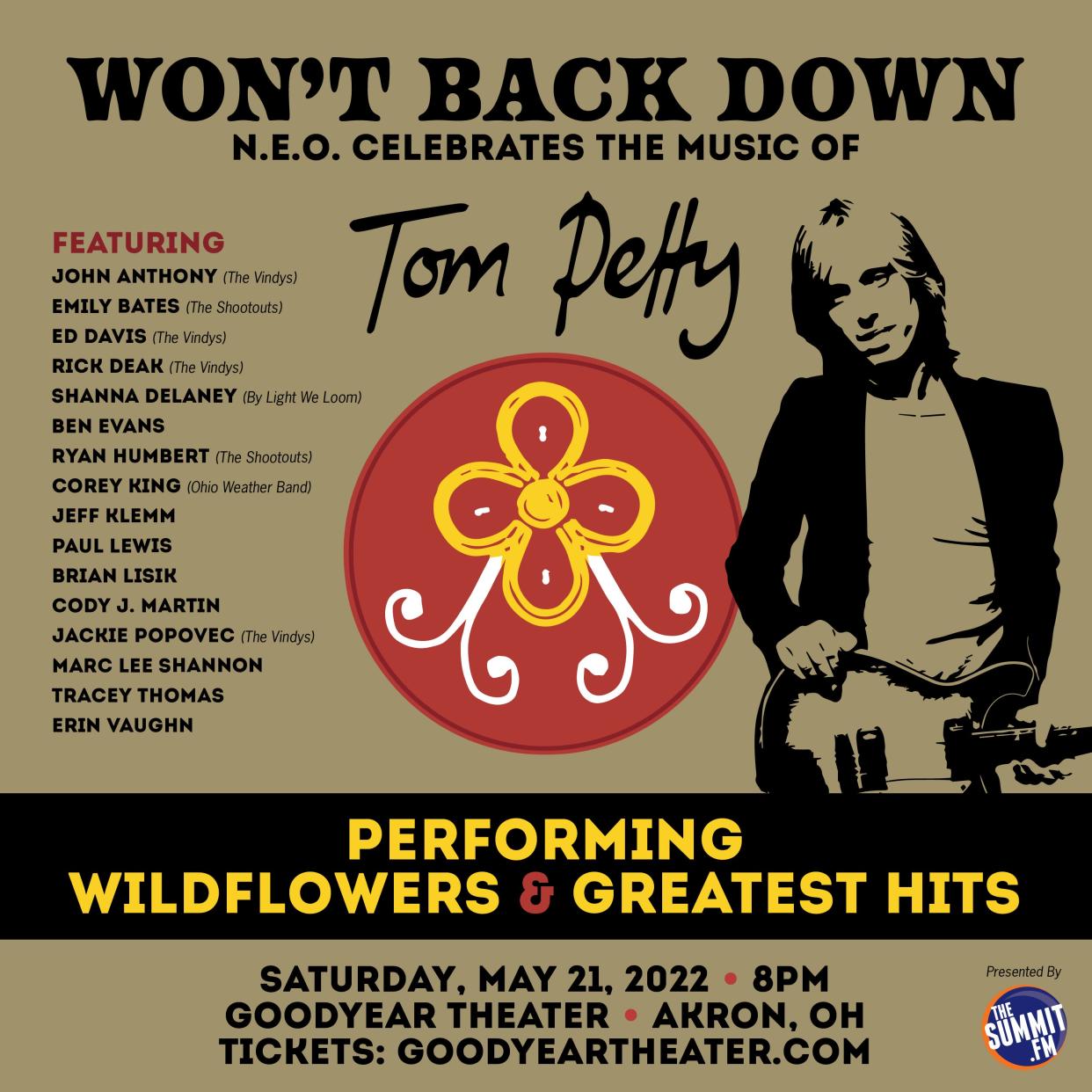 A Tom Petty tribute concert on May 21 in Akron will feature Canton area bands and musicians. Tickets are $20 and $25 for the show at the Goodyear Theater in Akron.