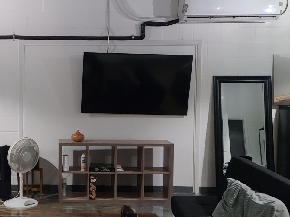 TV in warehouse Airbnb