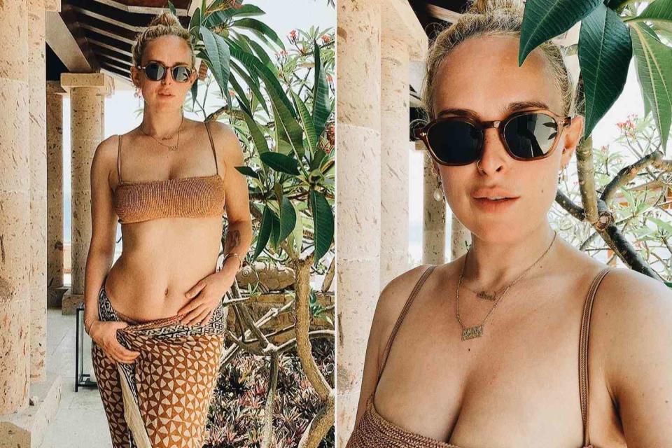 <p>Rumer Willis/Instagram</p> Rumer Willis poses in a bikini on vacation