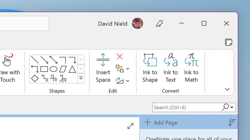 Convert digital ink into digital text in OneNote.