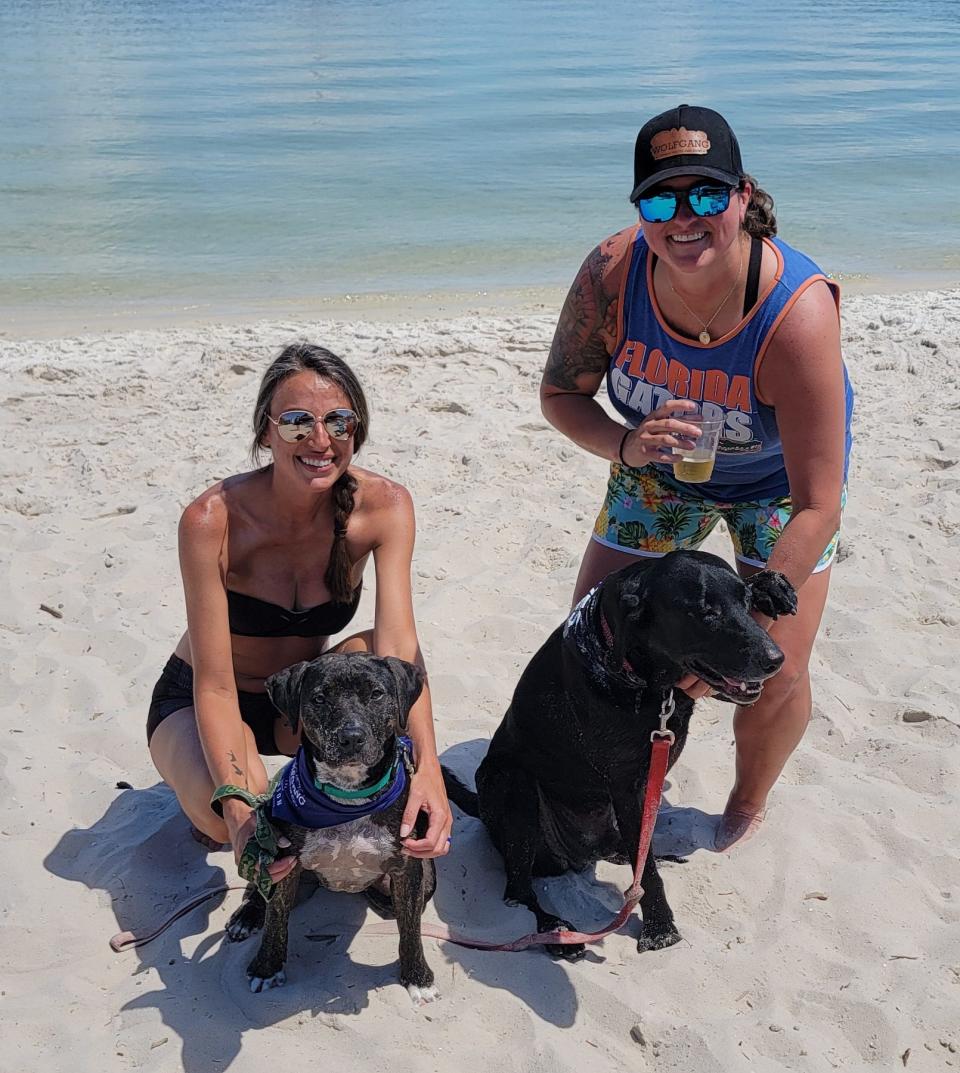 Kimberly Elaine, left, and her wife Jessica Wolford, right, created Wolfgang LLC to have dog friendly events for those who love doing activities with their dog.