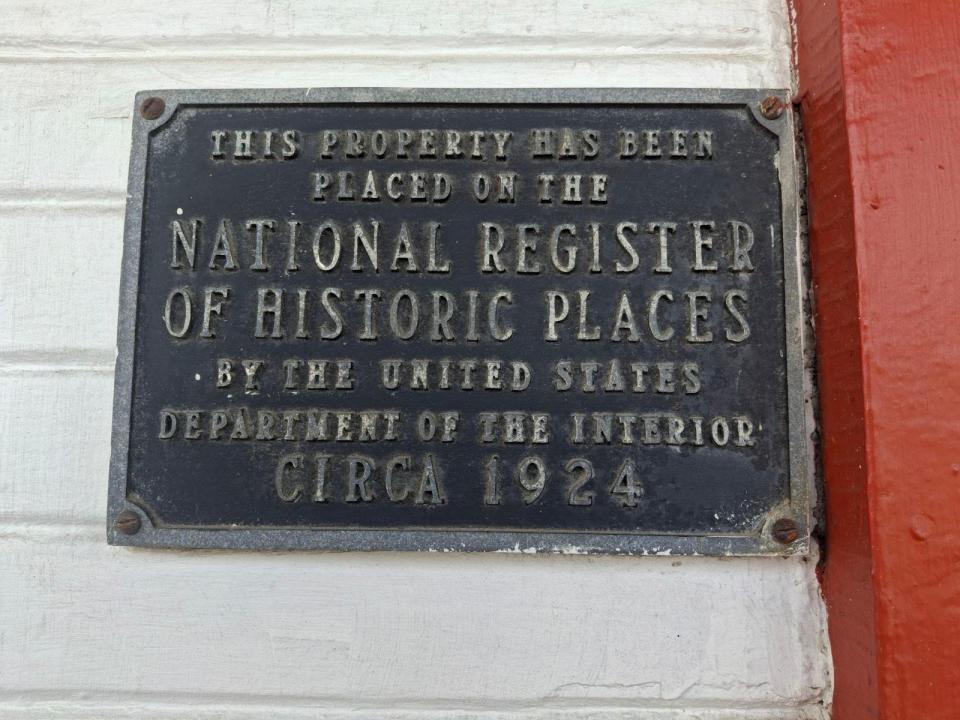 A plaque at Maid-Rite is seen in this undated photo.