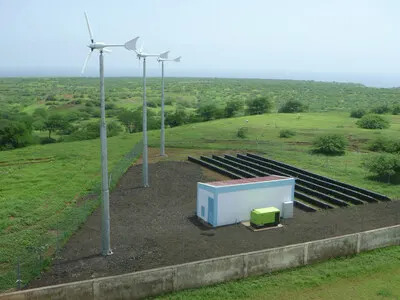 Ryse Energy Hybrid Renewable Energy System in an off-grid location 