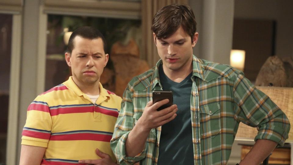 Jon Cryer and Ashton Kutcher on Two and a Half Men