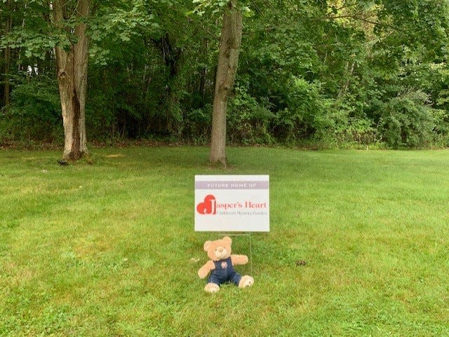 The future site of Jasper's Heart, a memory garden for parents who have lost an infant at birth at Pine Hill Cemetery, which Rochester resident Aubrey Lamontagne is creating to honor the memory of her baby Jasper who died during childbirth.