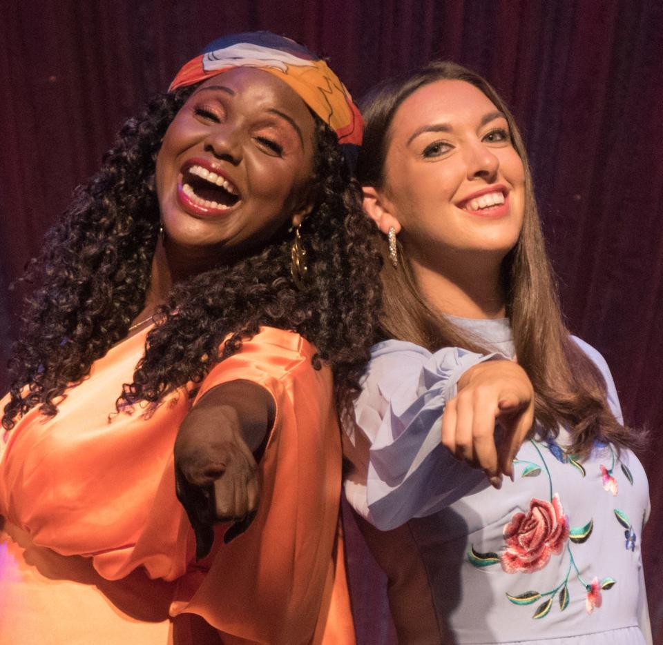 Jannie Jones, left, is in her 21st show at Florida Studio Theatre, and Brianna Barnes makes her Sarasota debut in “The ’70s: More Than a Decade.”