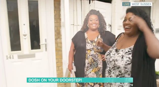 Alison Hammond waits outside (Photo: ITV)