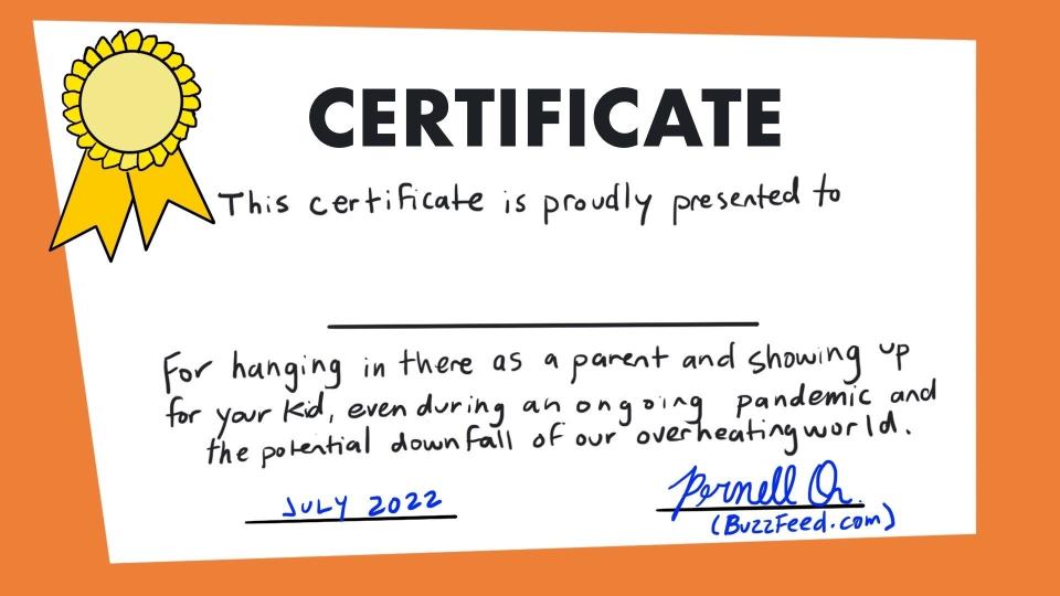 fake certificate for parents