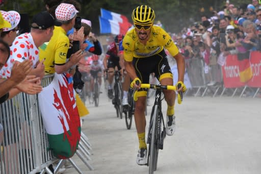 Julian Alaphilippe became the first Frenchman to wear the yellow jersey in five years after stage three of this year's Tour de France