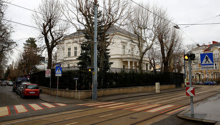 The Iranian ambassador's residence is seen in Vienna, Austria March 12, 2018. REUTERS/Leonhard Foeger