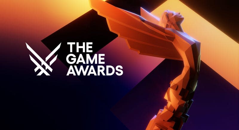 The Game Awards angel-looking trophy floats next to 