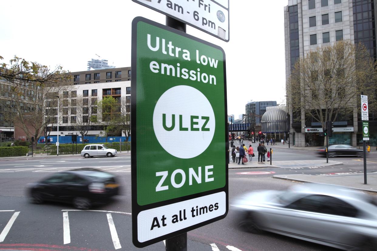 The new proposed Ulez borders will reach Buckinghamshire, Essex, Hertfordshire, Kent and Surrey (Yui Mok/PA) (PA Wire)