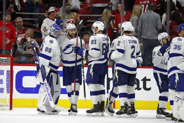 Vasilevskiy, Tampa Bay top Carolina 2-1 for 2-0 series lead - The San Diego  Union-Tribune