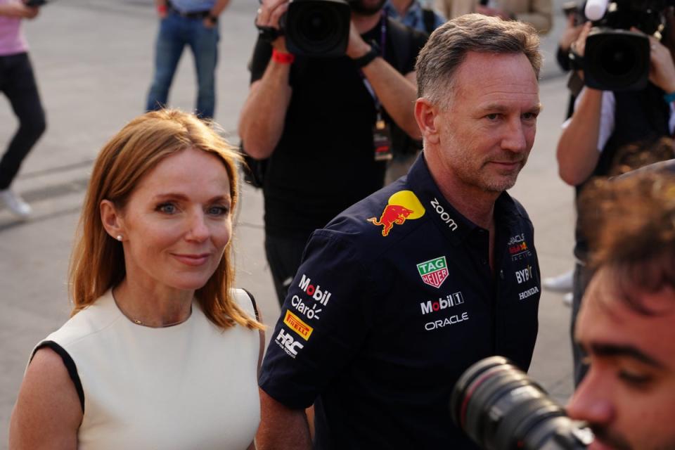 Geri and Christian Horner have put on a united front up until now (PA Wire)