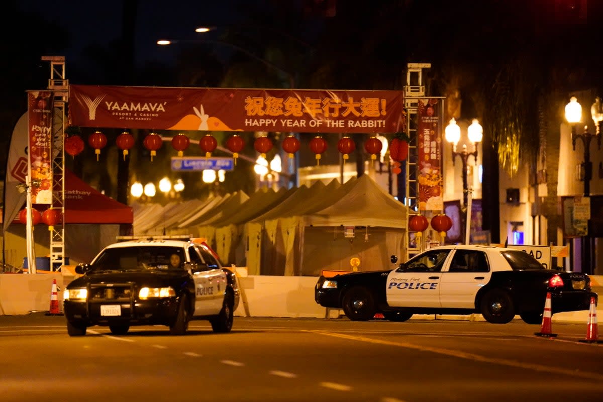 Officers on the scene of the mass shooting in Monterey Park  (Copyright 2023 The Associated Press. All rights reserved)