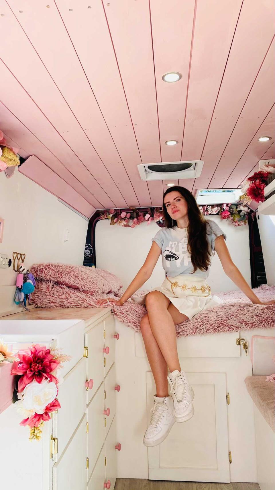 Inside Delury's renovated RV