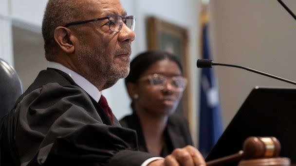 PHOTO: Judge Clifton Newman places his gavel down after sentencing Alex Murdaugh to life in prison at the Colleton County Courthouse in Walterboro, S.C., on March 3, 2023, after Murdaugh was found guilty on all four counts. (Andrew J. Whitaker/Pool via USA Today Network)