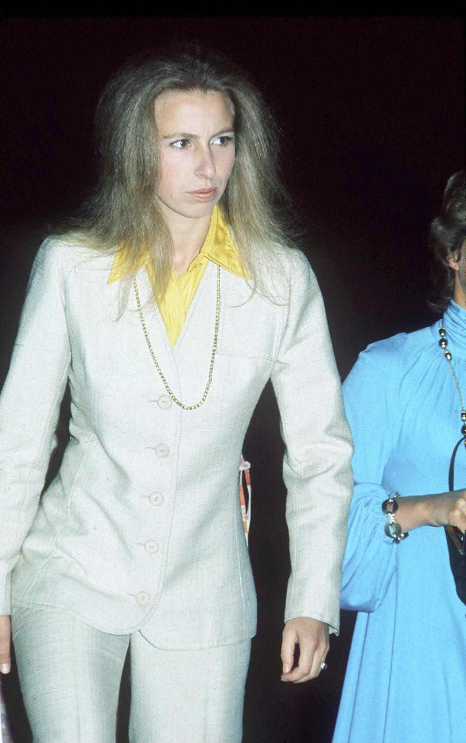 Princess Anne wore a pantsuit to a theatre in Kiev in 1973.