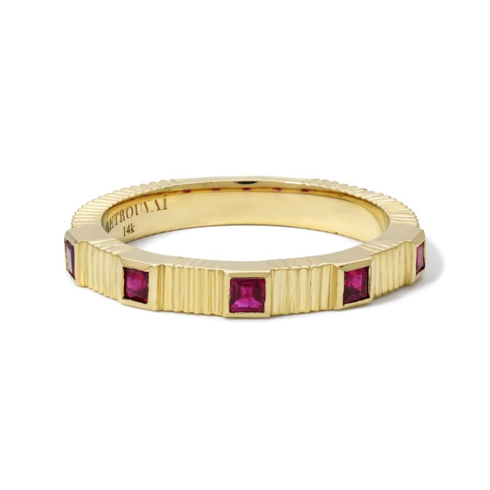 Gold and ruby band, £965, Retrouvai