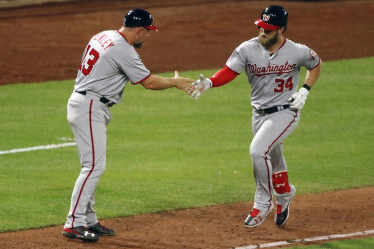 Nationals fans wear altered Bryce Harper jerseys on Opening Day