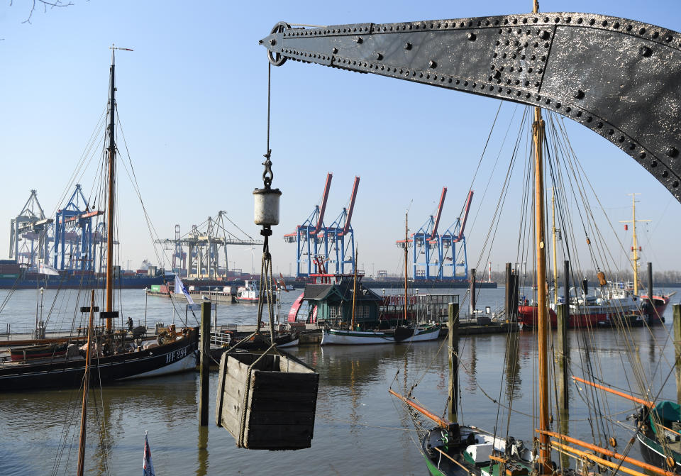 Cranes at Hamburg Port, Germany