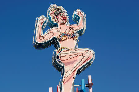 A neon sign is seen at the old Las Vegas Strip in Las Vegas, Nevada, U.S., August 27, 2018. Picture taken August 27, 2018. REUTERS/Mike Blake