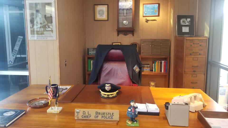 A section of Wilmington police's museum and education center honors Chief D.L. Bruestle. He was the department's longest-serving chief.