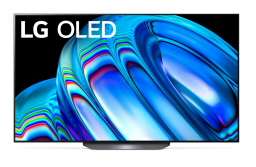 LG OLED smart TV with white background