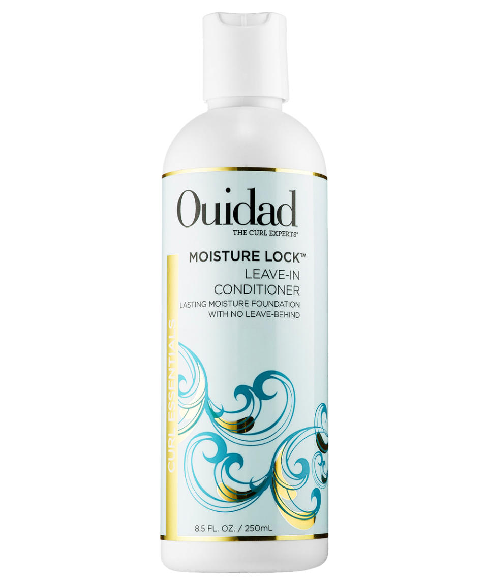 <p>Hydrated curls are happy curls. Apply this leave-in conditioner after shampooing to keep them defined, smooth, and voluminous.</p> <p>$26 | <a rel="nofollow noopener" href="https://www.ouidad.com/shop/by-concern/dehydration-damage/moisture-lock.html" target="_blank" data-ylk="slk:SHOP IT;elm:context_link;itc:0;sec:content-canvas" class="link ">SHOP IT</a></p>