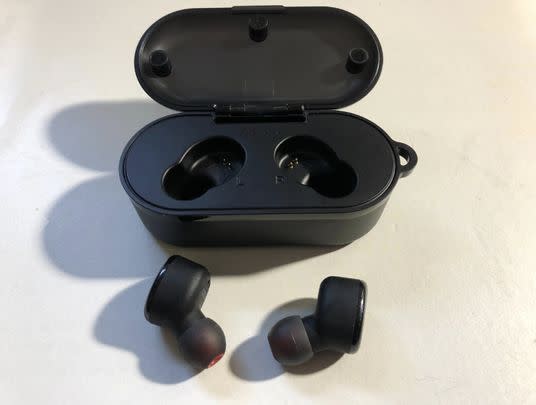 A pair of wireless earbuds with a cult following