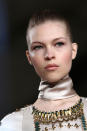 <b>Temperley </b><br><br>Models had fresh, radiant complexions and shimmering lips on the catwalk.<br><br>© Getty