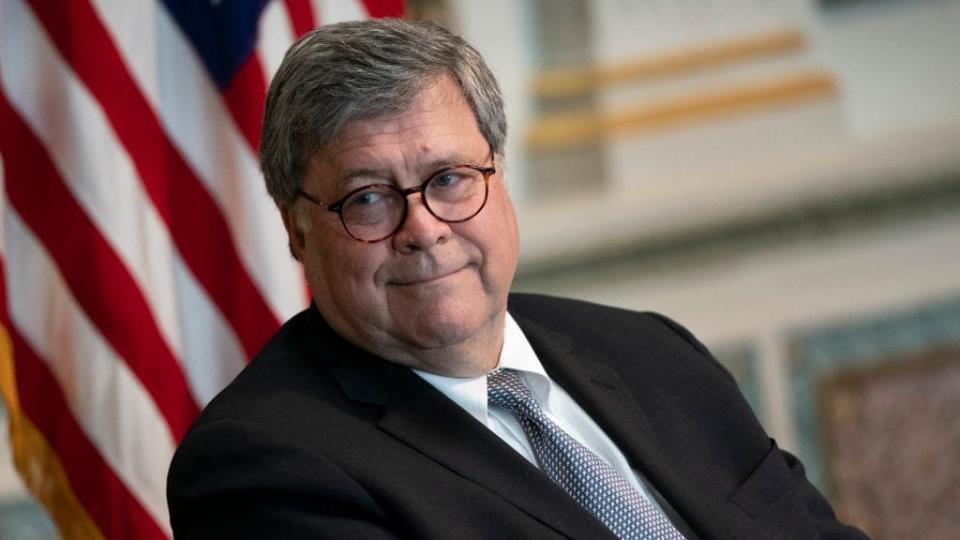 Experts allege that by allowing armed agents into vote centers, the Department of Justice, headed by Attorney General William Barr (above), could intimidate ballot counters, amounting to interference in the 2020 election process. (Photo by Drew Angerer/Getty Images)