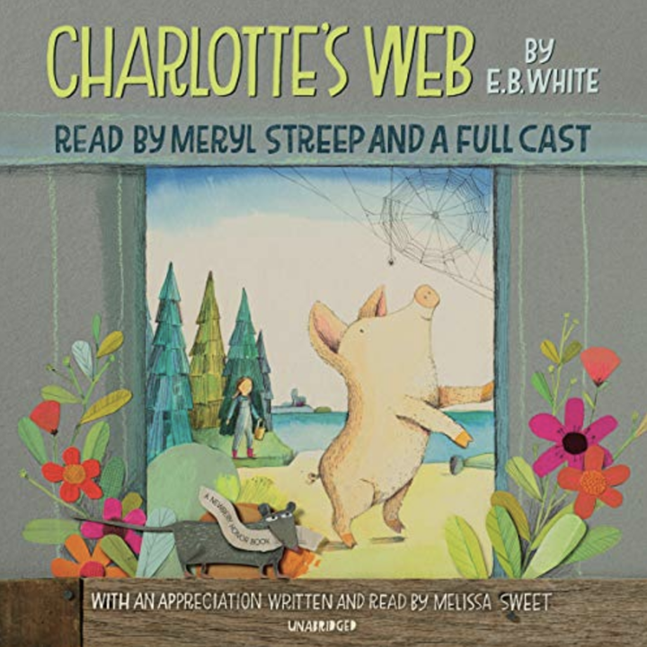 Narrated by: Meryl Streep (and more)What it's about: A tender, beautiful classic story that centers a spider named Charlotte, a pig named Wilbur, and a little girl named Fern. Start listening here.