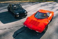 <p>Lancia Stratos and the Renault 5 Turbo II</p>