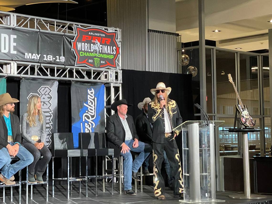 Singer Kid Rock announced the “Kid Rock’s Rock N Rodeo” event at AT&T Stadium on Thursday, March 14, 2024.