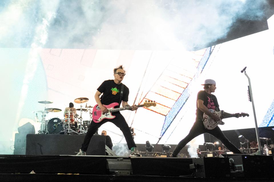 Blink-182 performs at the Coachella Music and Arts Festival on April 24 in Indio, California.