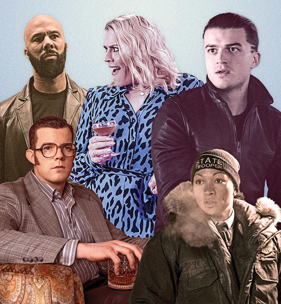 Clockwise from top left Common, Busy Philipps, Joe Keery, Kali Reis and Russell Tovey.
