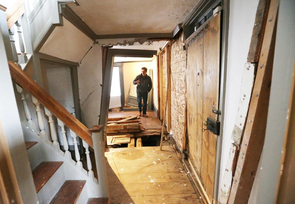 The historic Emerson-Wilcox House in the center of York Village was damaged by a vehicle in 2021. York Historical Society Executive Director Joel Lefever talks about the repair in the near future.
