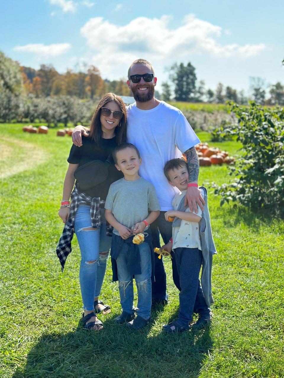 Hailey and Tyler Lobdell and their sons, Isaiah and Hudson.