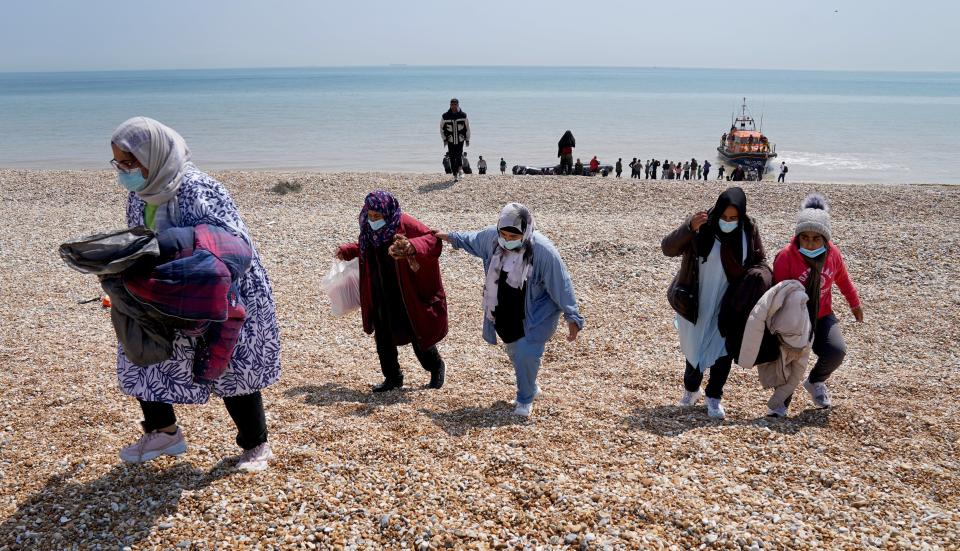 More than 10,000 people have now made the life-threatening journey across the English Channel in small boats this year  (PA Wire)