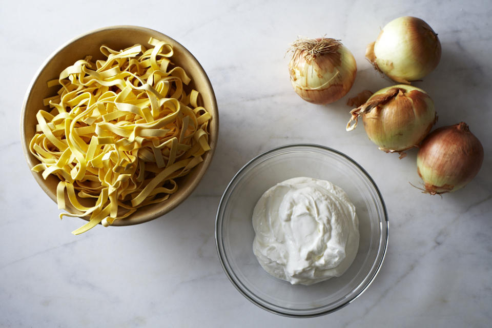 Diane Kochilas' Pasta with Yogurt and Caramelized Onions on Food52