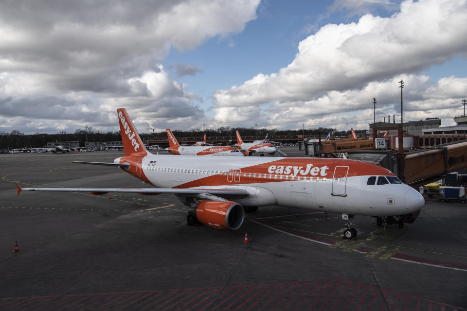 Aircraft of the company easyJet. Photo: Paul Zinken/dpa (Photo by Paul Zinken/picture alliance