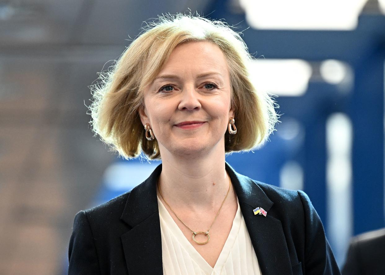 Britain's Prime Minister Liz Truss attends the second day of the annual Conservative Party Conference in Birmingham, central England, on October 3, 2022. (Photo by Oli SCARFF / AFP) (Photo by OLI SCARFF/AFP via Getty Images)