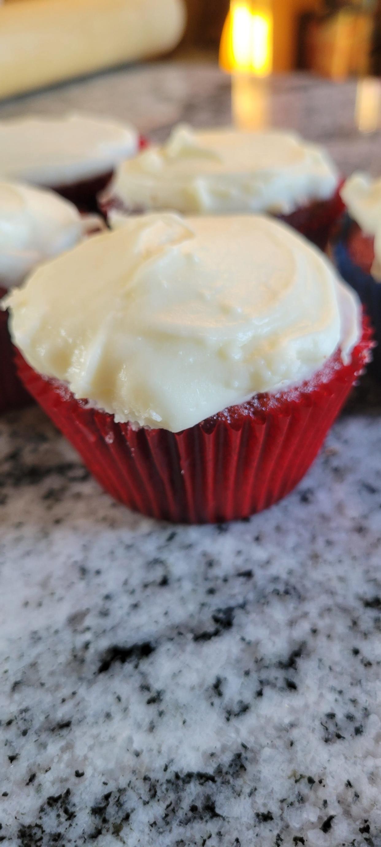 Red velvet cupcakes with cream cheese frosting are on the menu as Press-Citizen food columnist Michael Knock prepares for Valentine's Day.