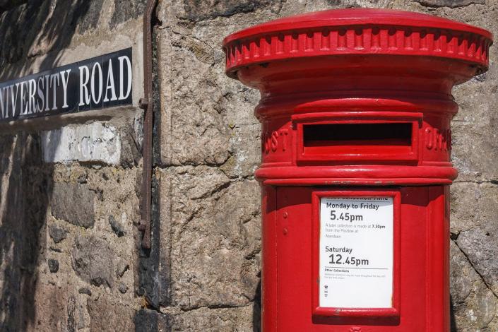 Typical United Kingdom mailbox