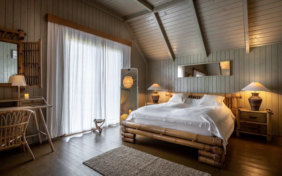 Accommodation at Green Village resort: 'The beds were plump and the wooden floors and ceilings reminded me of a mountain chalet'