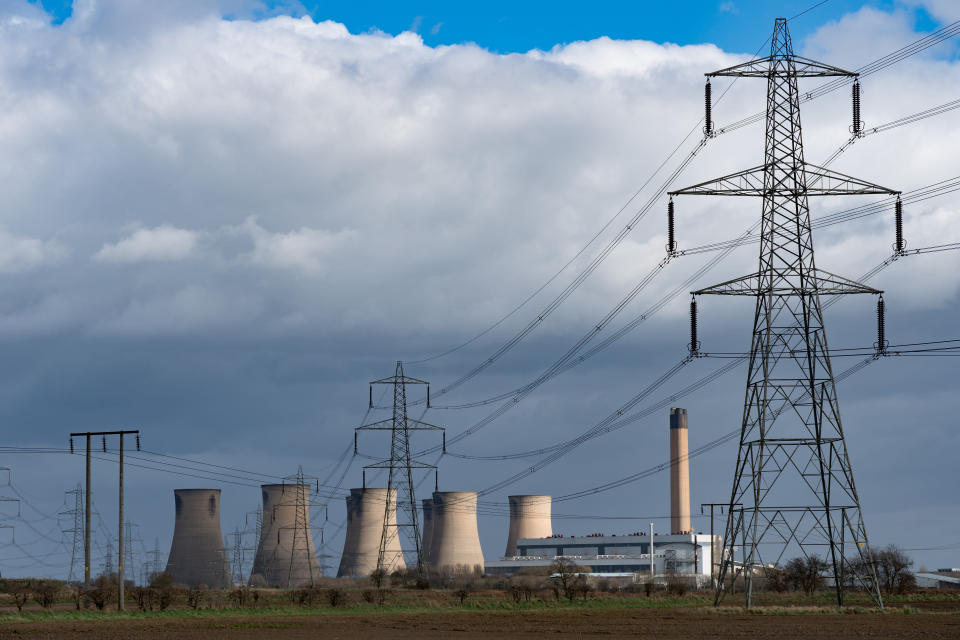 The Drax power station, a large biomass and coal-fired power station in North Yorkshire on the River Ouse between Selby and Goole. From a series of photos taken in Goole, Yorkshire. Photo date: Tuesday, March 5, 2019. Photo credit should read: Richard Gray/EMPICS